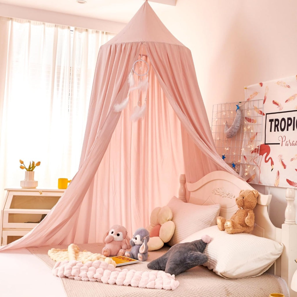 Princess Pink Bed Canopy Baby Kids Nursery Room Decor