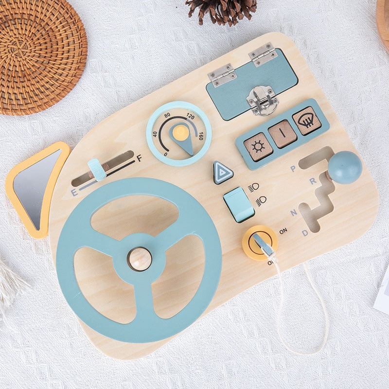 Blue Wheel Busy Board