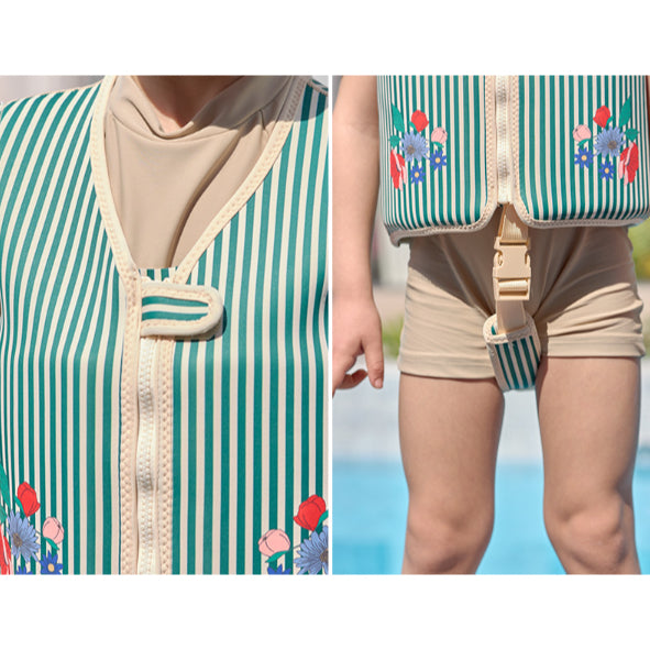 Swim Vest Grey Dinosaur