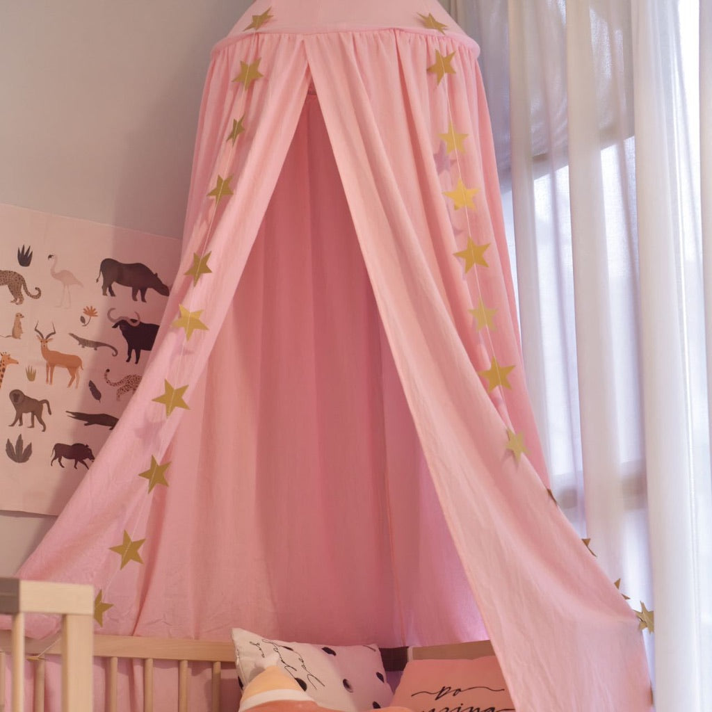 Princess Pink Bed Canopy Baby Kids Nursery Room Decor
