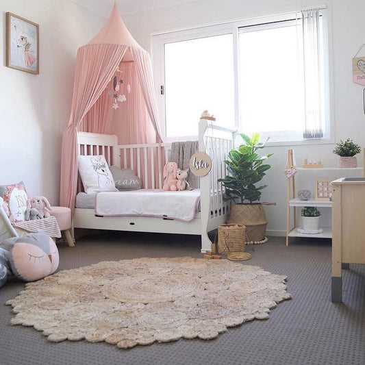 Princess Pink Bed Canopy Baby Kids Nursery Room Decor
