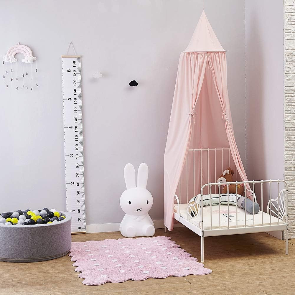 Grey Bed Canopy Baby Nursery Kids Room Decor