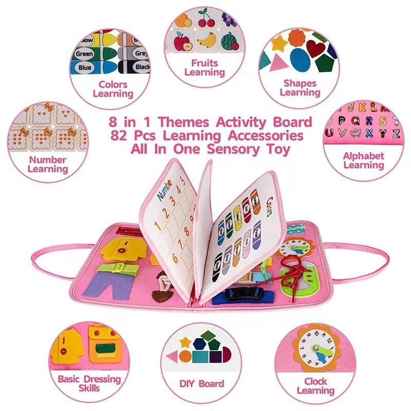 Pink Castle Felt Busy Book
