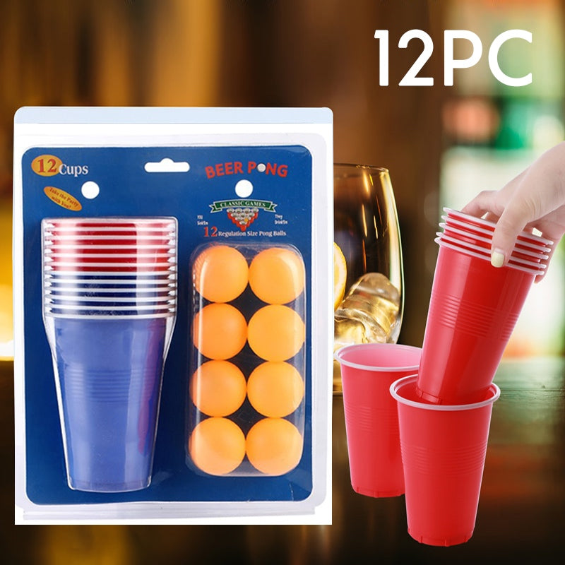 Beer Pong Game Cups Set
