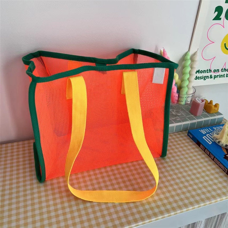 Mesh Beach Shoulder Tote Bag