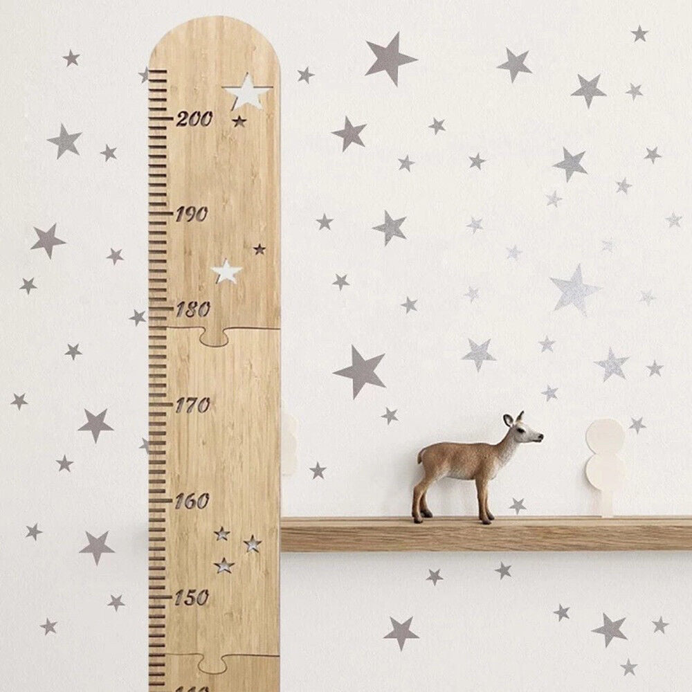 Natural Wood Height Chart Track Children Growth