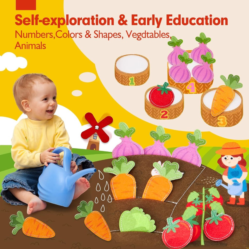 3D Felt Farm Animals Quiet Busy Board Book