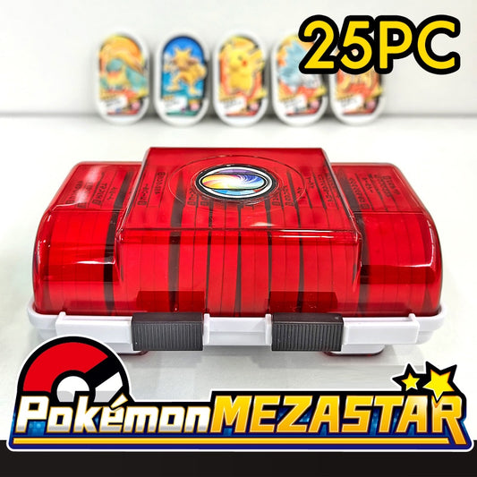 25pc Pokemon Mezastar Tags Storage Box