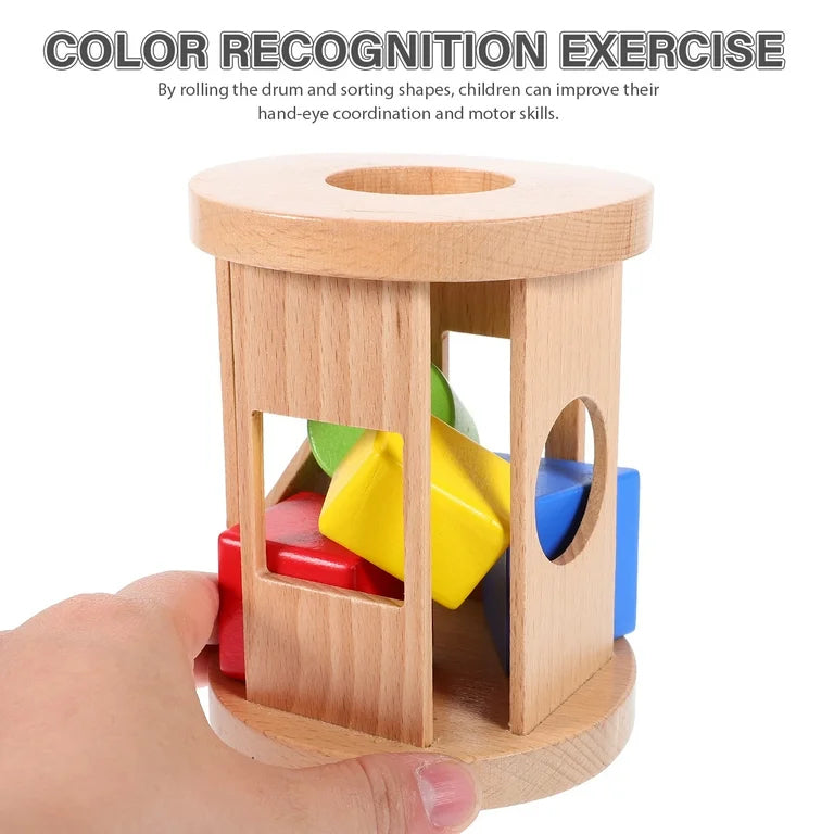 Cylinder Rolling Rattle Sorting Shapes