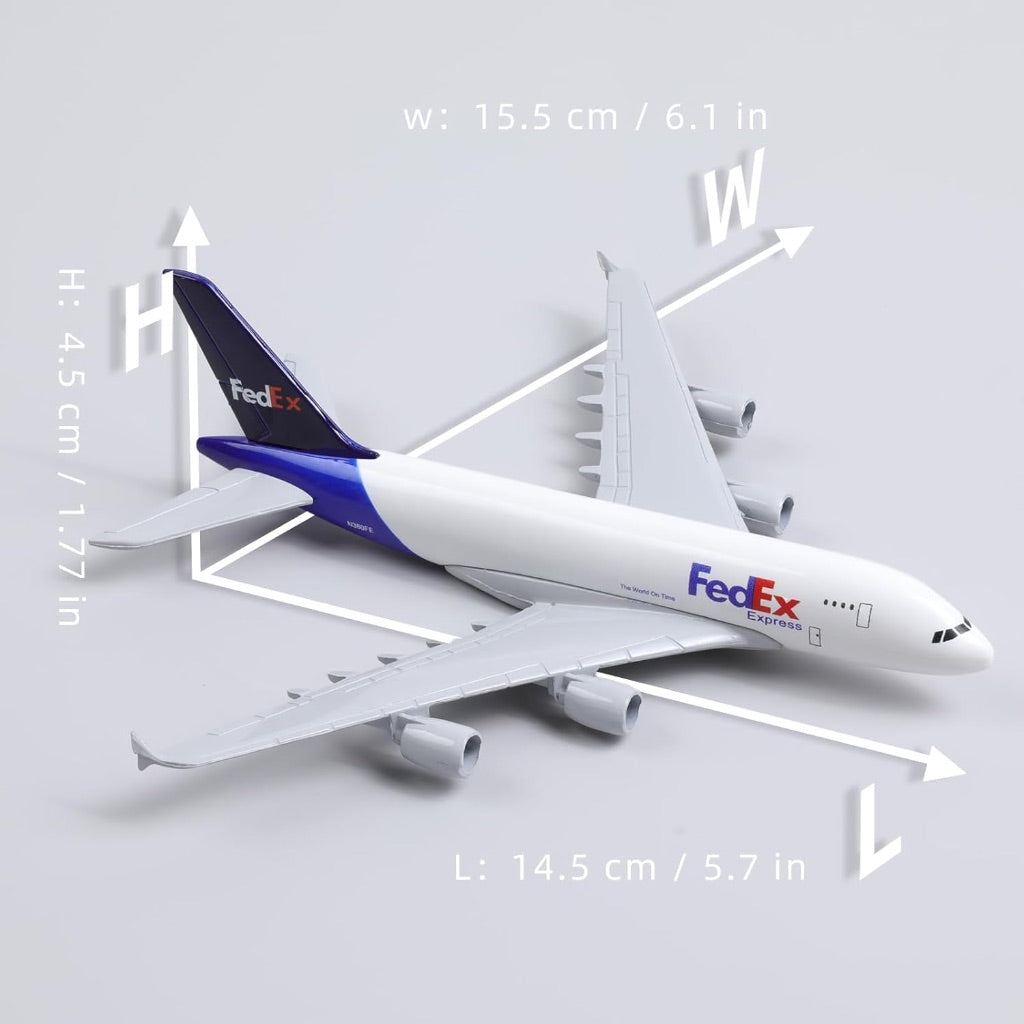 16cm FedEx A380 Plane Model