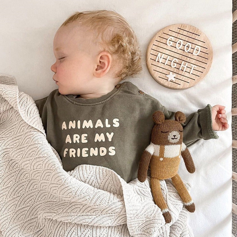 Round Wooden Baby Milestone Letter Board
