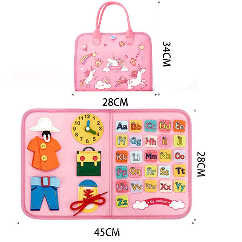 Pink ABC Felt Busy Book