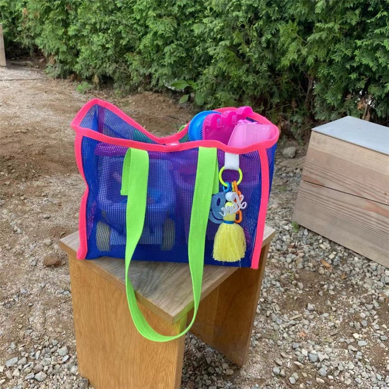 Mesh Beach Shoulder Tote Bag