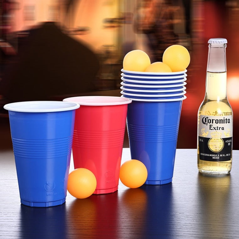 Beer Pong Game Cups Set