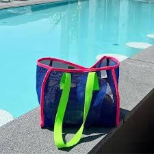 Mesh Beach Shoulder Tote Bag