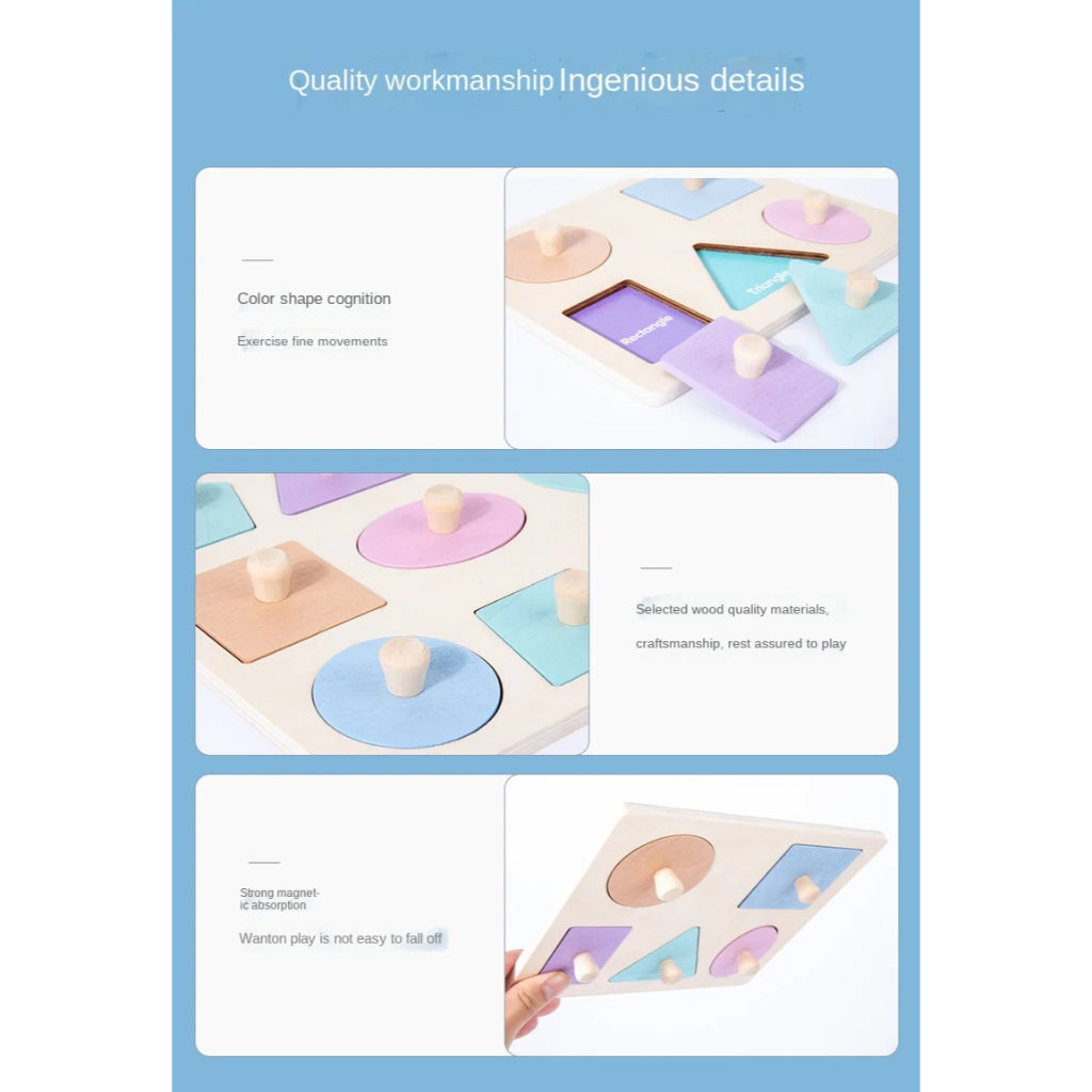 Pastel Shapes Wooden Puzzle