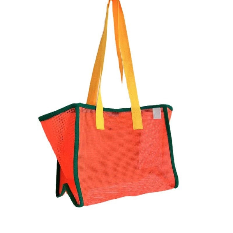 Mesh Beach Shoulder Tote Bag