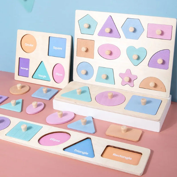 Pastel Shapes Wooden Puzzle