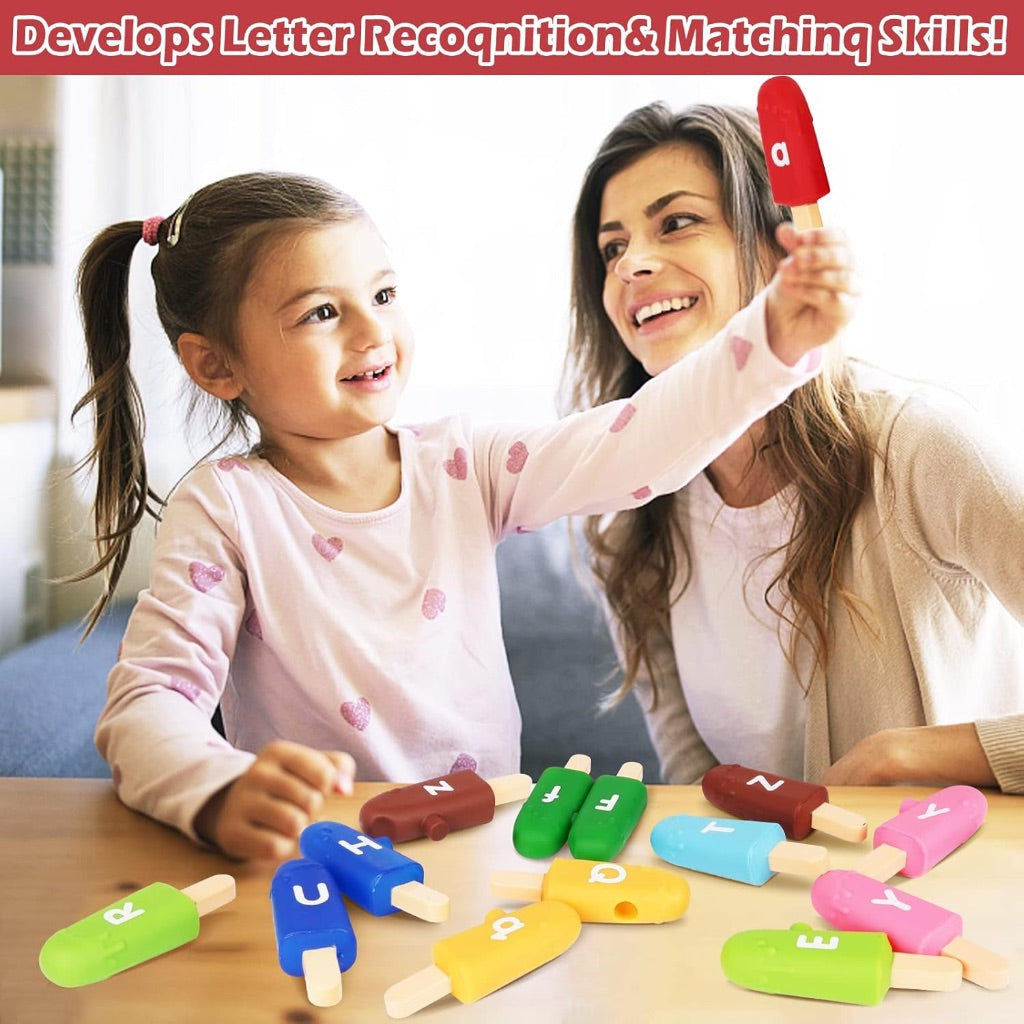 26pc Alphabet Ice Cream Matching Game