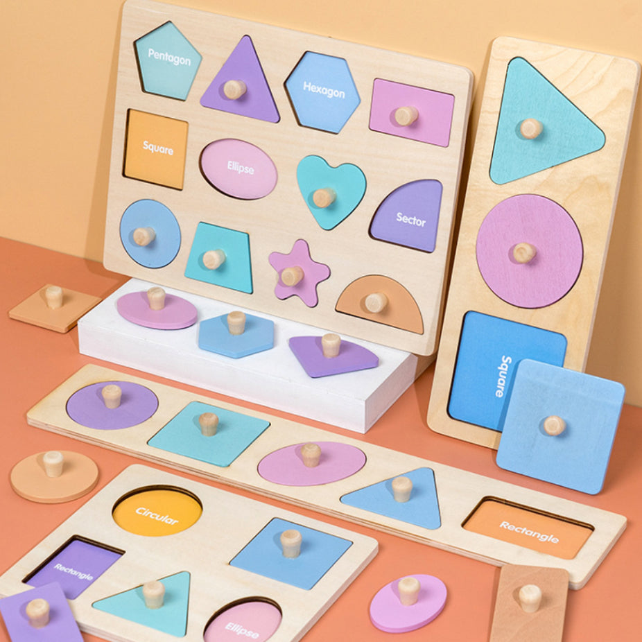 Pastel Shapes Wooden Puzzle
