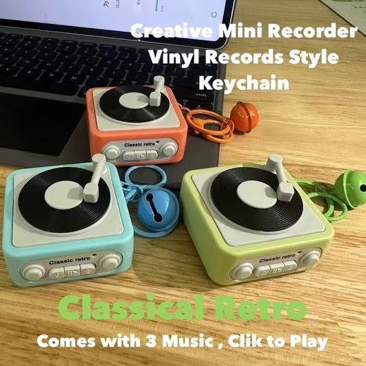 Vinyl Recorder Portable Keychain