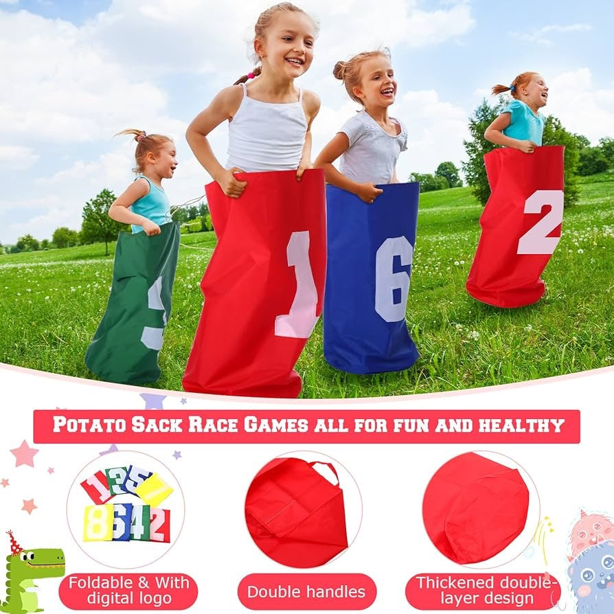 4pc Sack Kids Race Bags