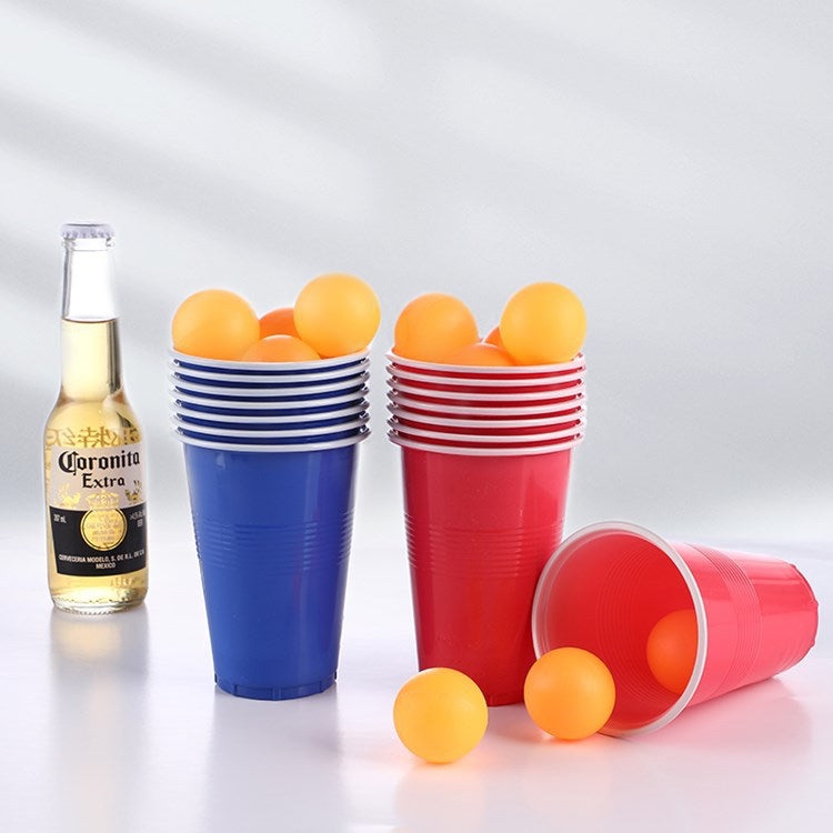 Beer Pong Game Cups Set