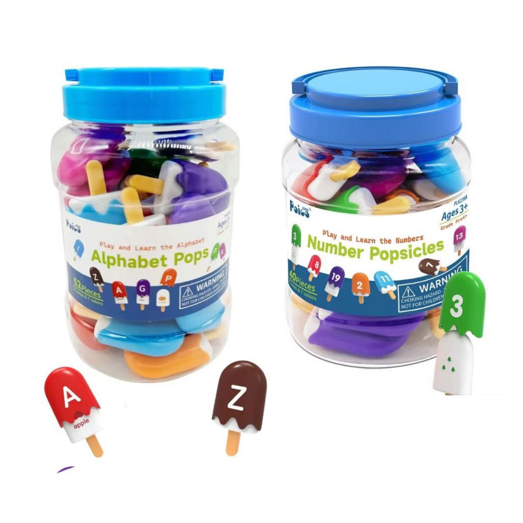 Matching Popsicles Learning Numbers Alphabets