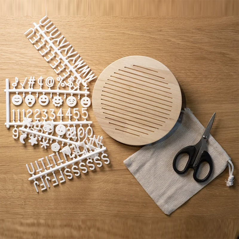 Round Wooden Baby Milestone Letter Board