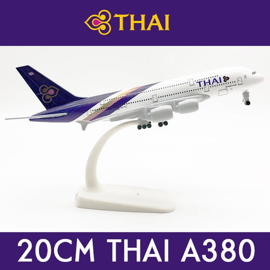 20cm Thai Airlines A380 Plane Model