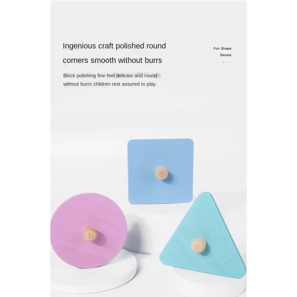 Pastel Shapes Wooden Puzzle