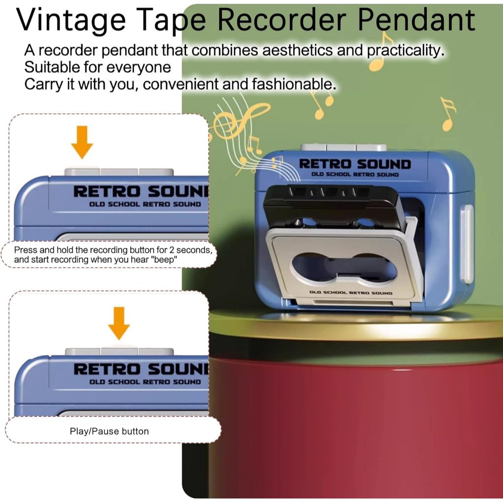 Retro Tape Recorder Cassette Player