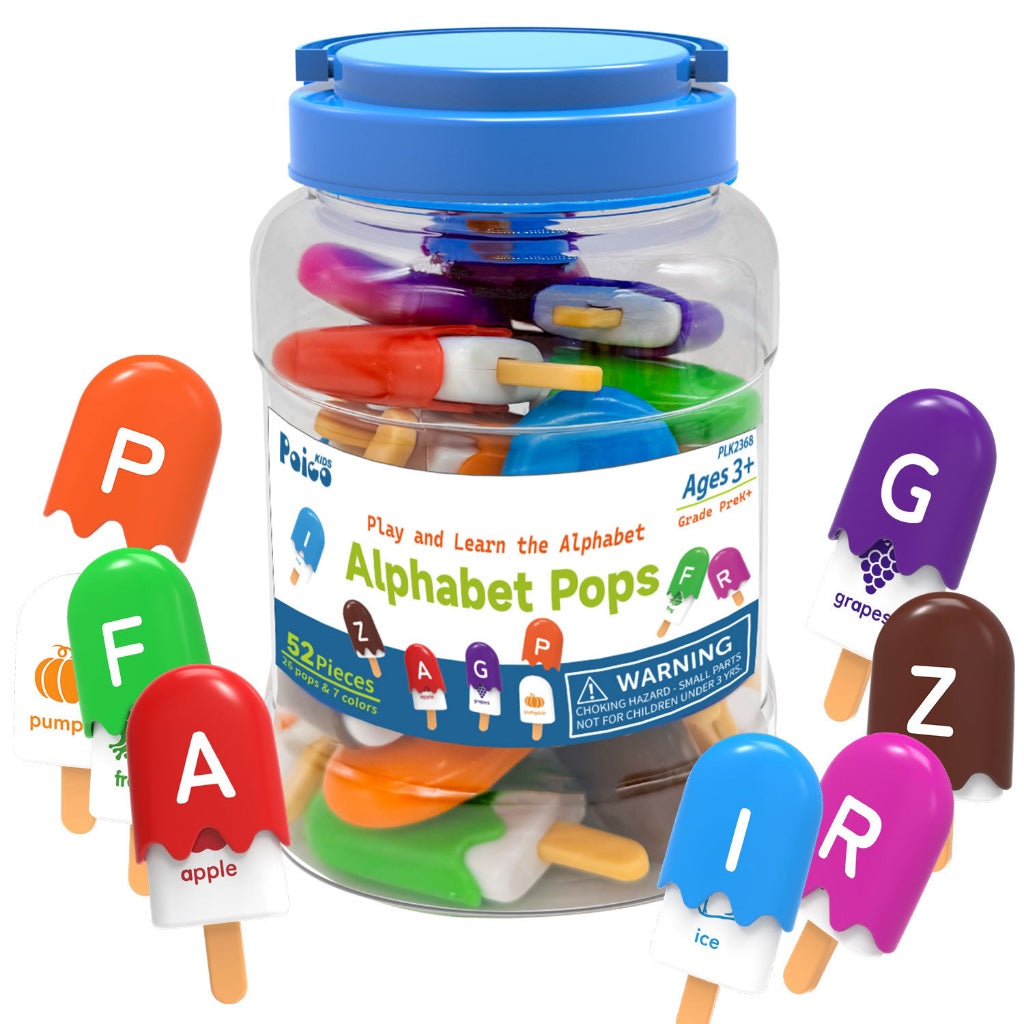 Matching Popsicles Learning Numbers Alphabets