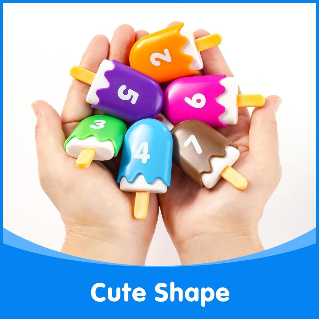 Matching Popsicles Learning Numbers Alphabets