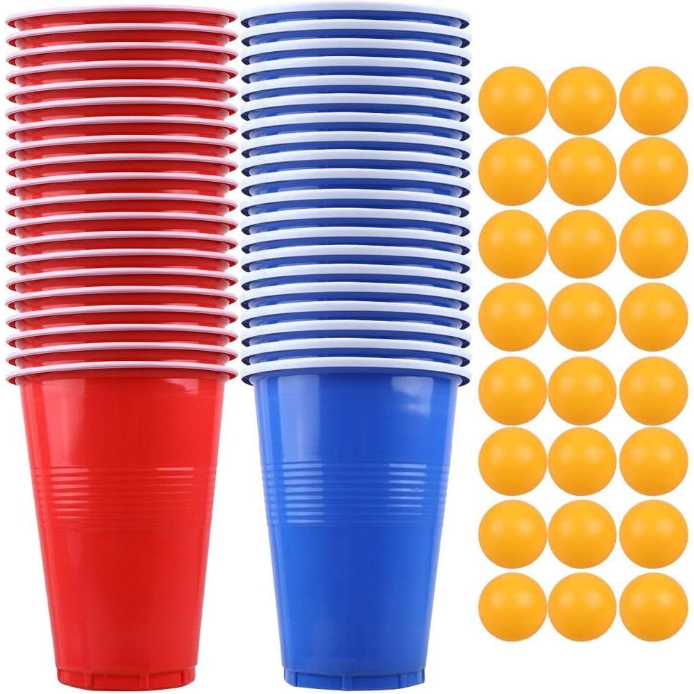 Beer Pong Game Cups Set
