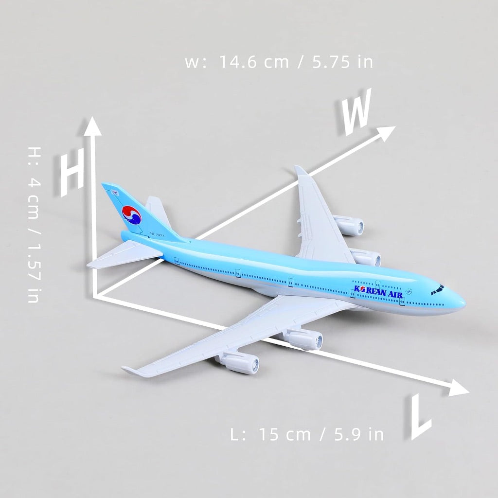 16cm Korean Airlines A380 Plane Model