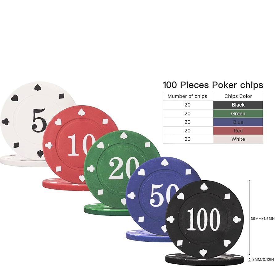 Professional Poker Chips with Clear Acrylic Storage Box