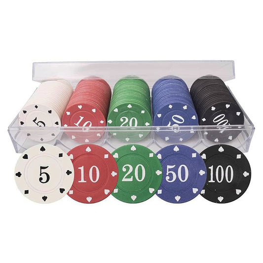 Professional Poker Chips with Clear Acrylic Storage Box
