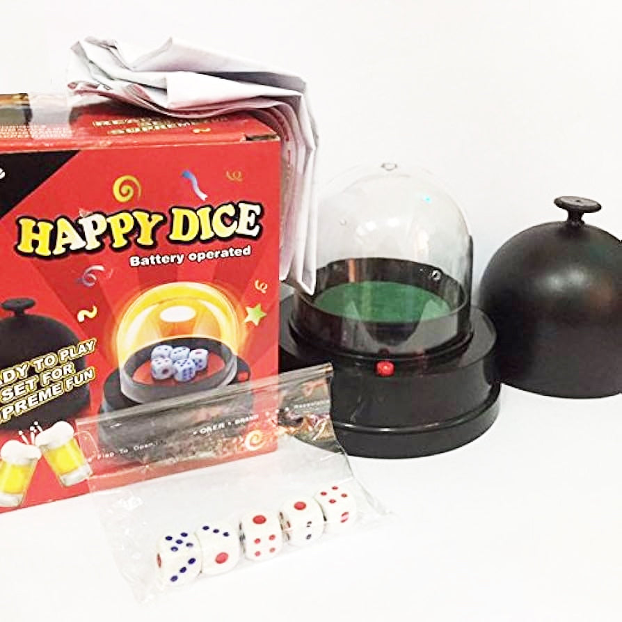 Electric Dice Roller Cup Set with 5 Dices