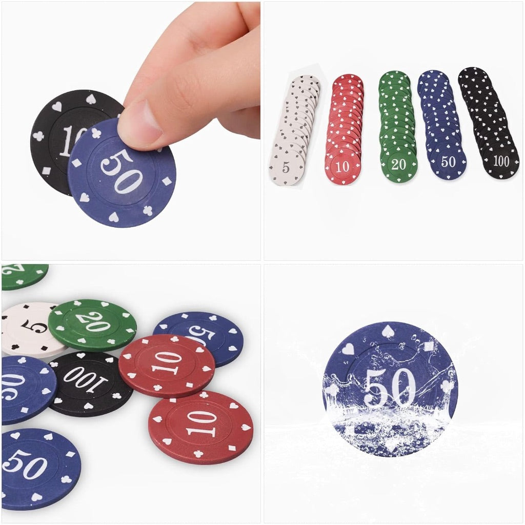 Professional Poker Chips with Clear Acrylic Storage Box