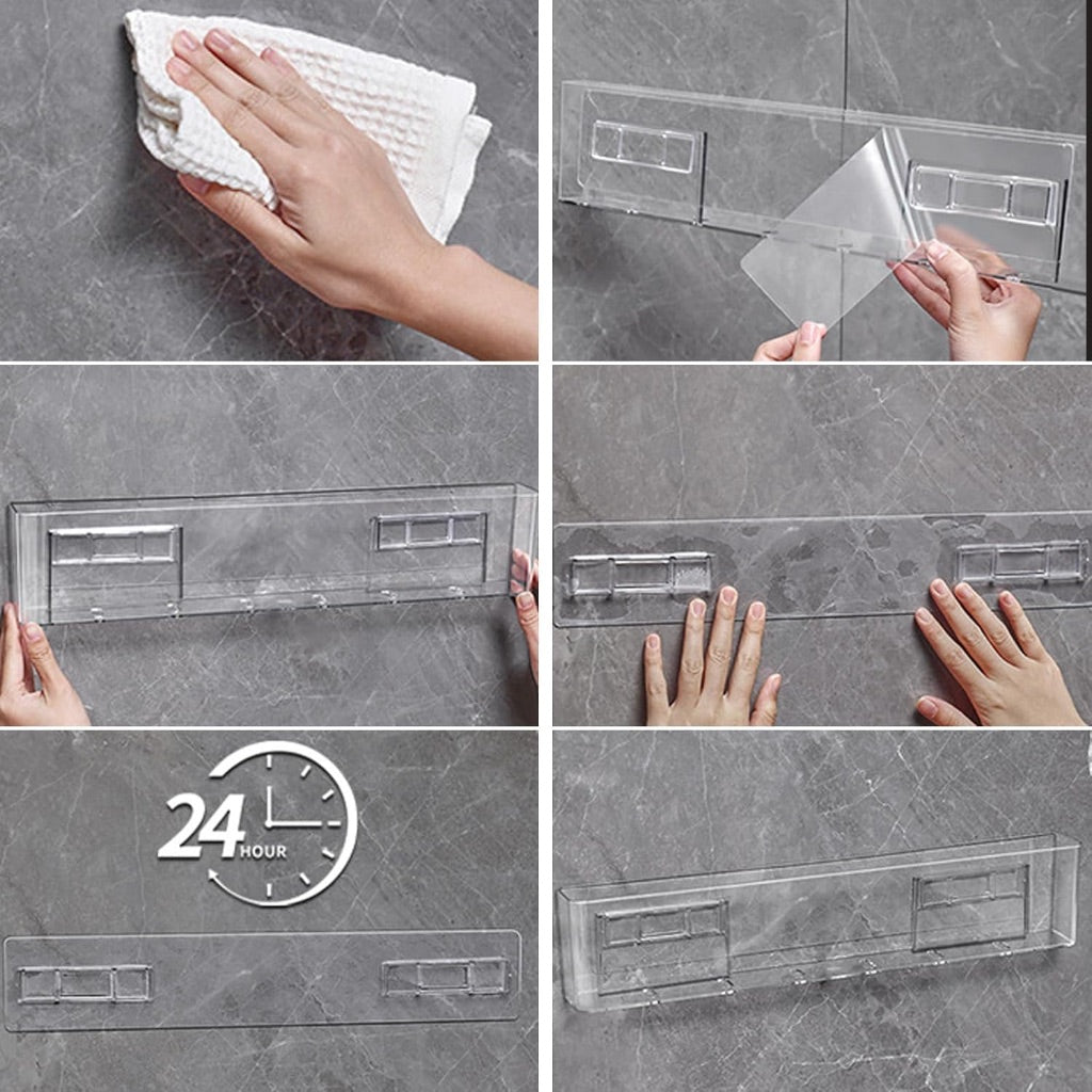 Acrylic Book Display Shelf No Drilling Floating Bookshelf