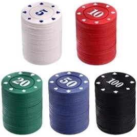 Professional Poker Chips with Clear Acrylic Storage Box