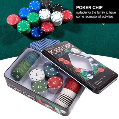 100pc Poker Chips Tin Box