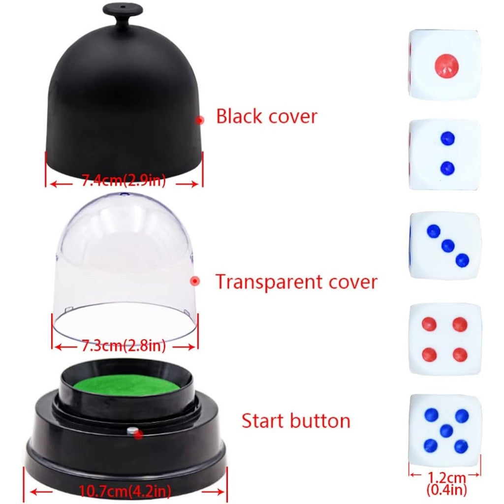 Electric Dice Roller Cup Set with 5 Dices