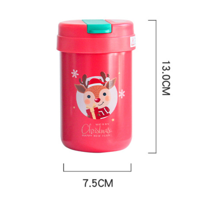Green Santa Thermal Straw Cup