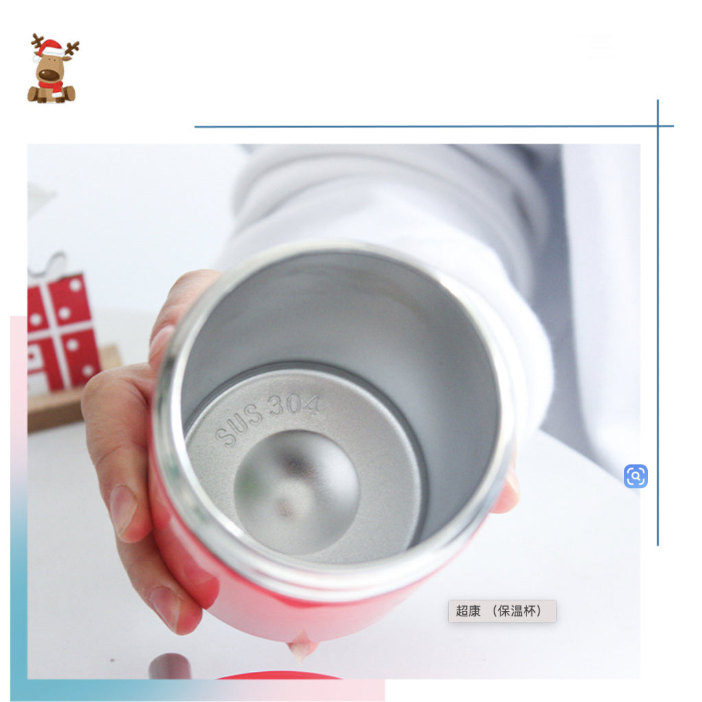 Green Santa Thermal Straw Cup