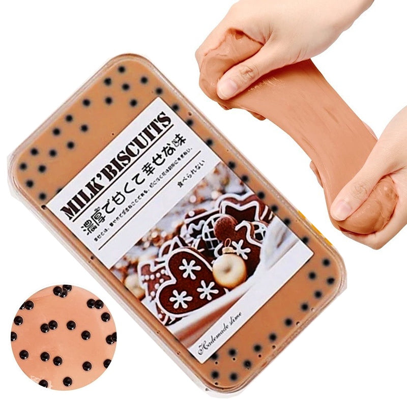 Strawberry Matcha Boba Milk Tea Slime Children Sensory Kids Toys