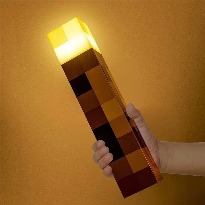 Minecraft Torch Night Light USB Rechargeable LED Wall Lamp