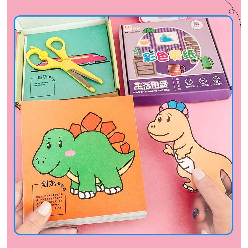 ✂️ SG LOCAL STOCK ✂️ Toddler Paper Cutting Scissor Skills Kids Activity Cut Paper Children Busy Book
