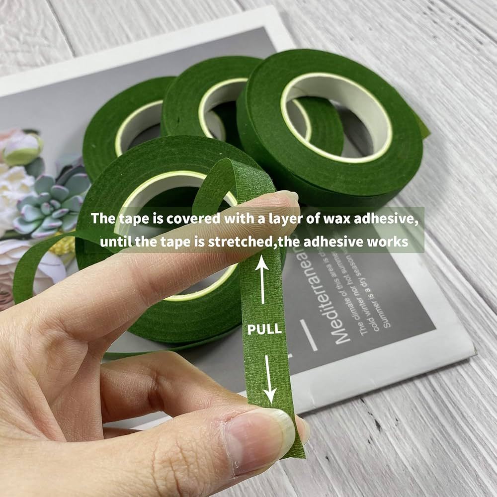 Green Floral Tape DIY Flower Wrapping Bouquets Stem Chenille Crafts